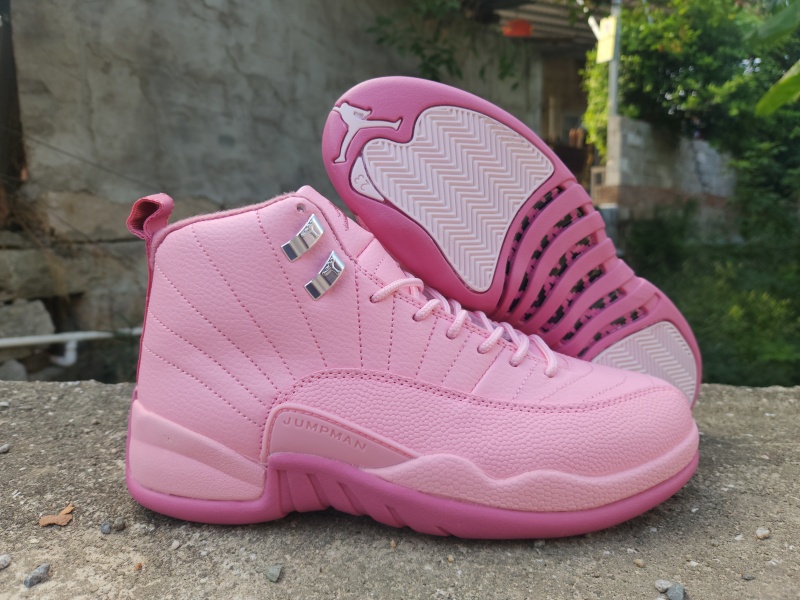 Women's Running weapon Air Jordan 12 Pink Shoes 007